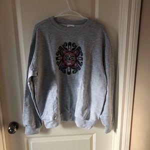 NWOT Sun Indigenous Grey Sweat Top